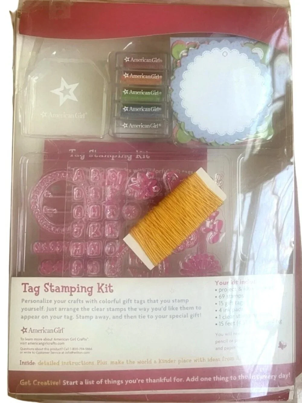 Stamping Kit American Girl Crafts Tag Stamping Kit 90 Pieces Ages 8+ DIY Gift Ta